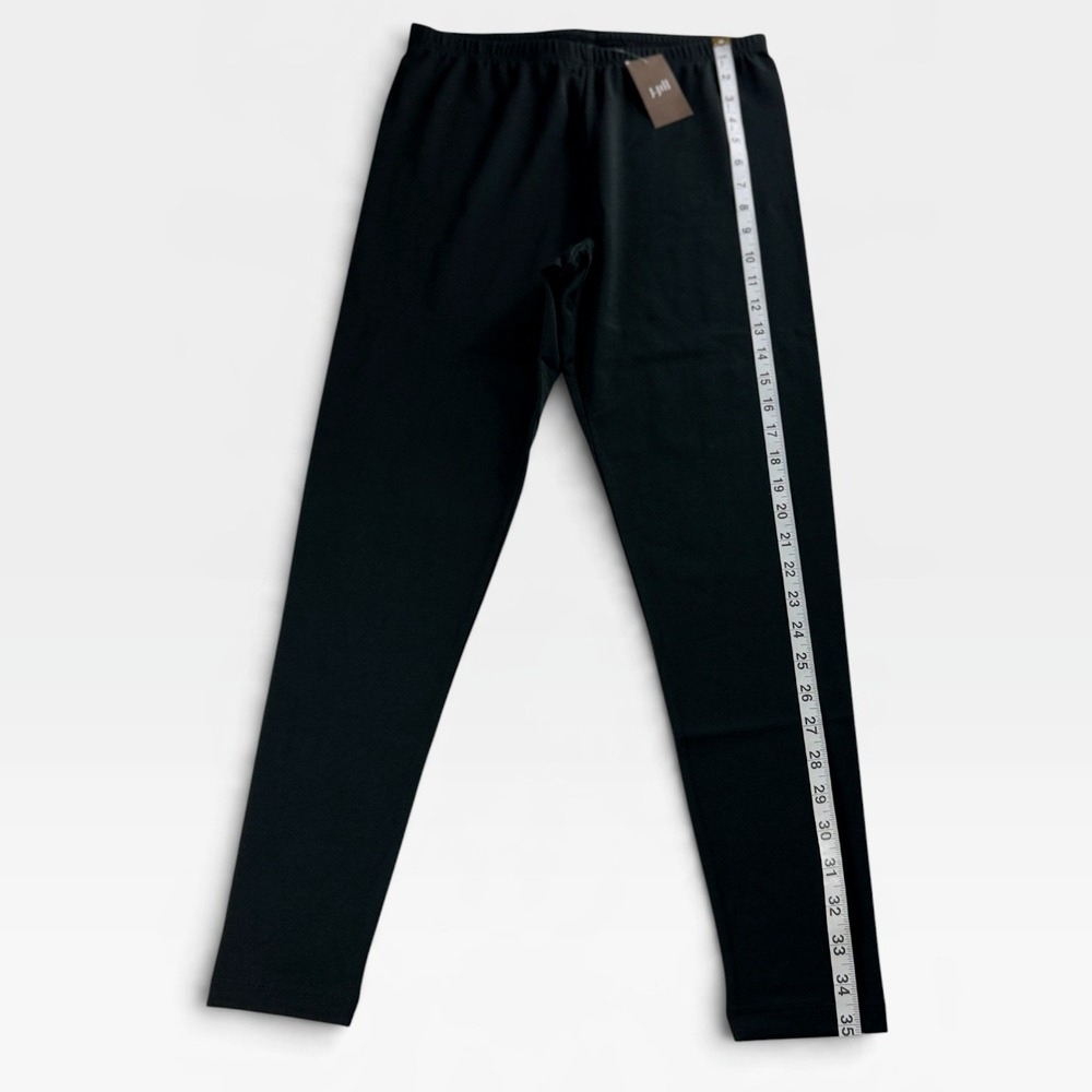 J. Jill Pima Ankle Leggings Womens Medium Black Cotton Lycra Stretch NWT - Picture 3 of 9